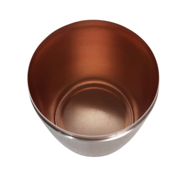 Vintage MCM 60s West Bend Metallic Silver Aluminum TEA Lidded Canister - Picture 6 of 9